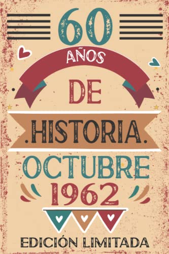 60 Años De Historia Octubre 1962: Libro de visitas, cuaderno, 110 páginas de felicitaciones, idea de regalo, regalo Para la esposa, novia, mujer, La madre