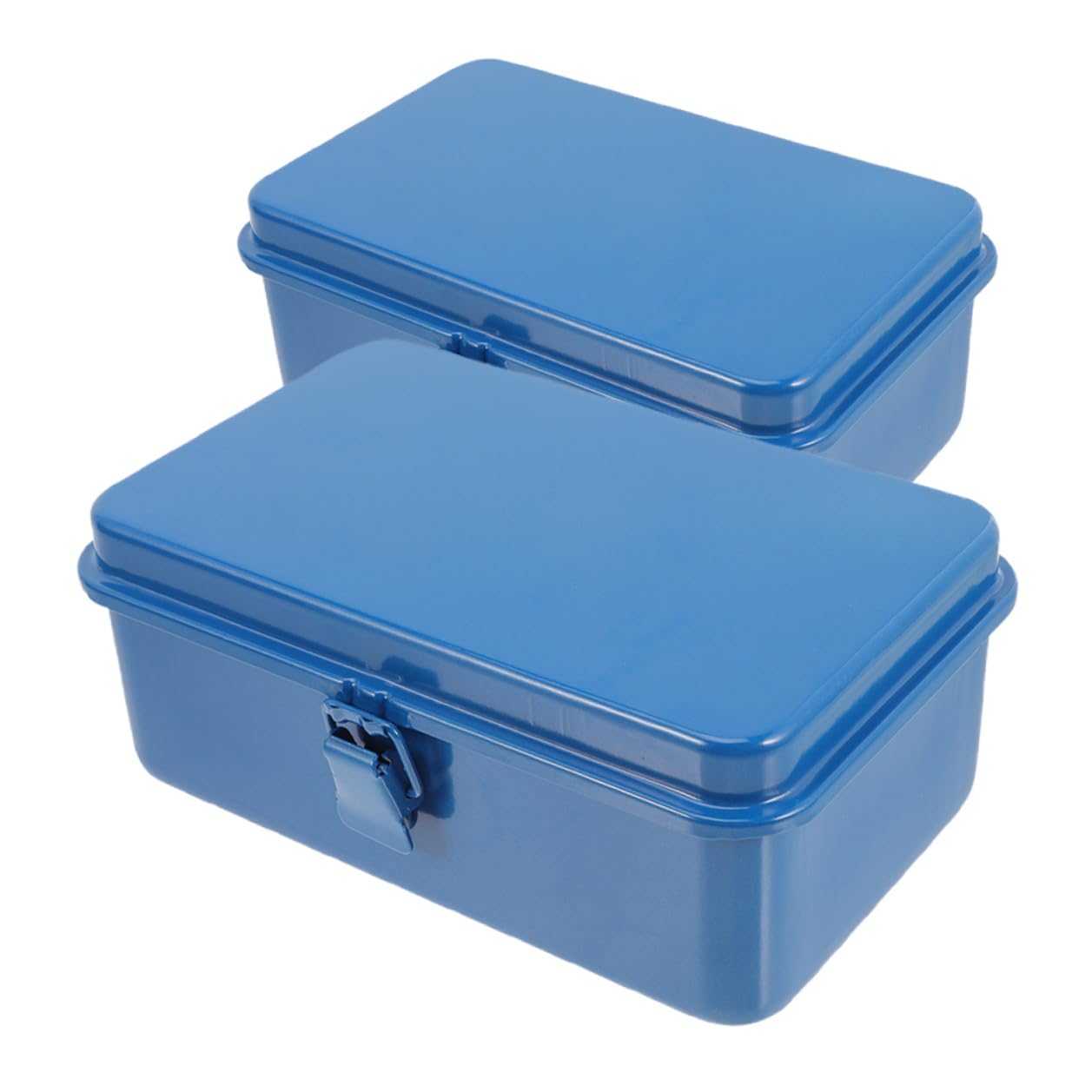 Valigia Portautensili in Metallo Spesso Cassetta degli Attrezzi Portatile con Scomparti Multistrato Custodia Resistente da 2 Pezzi per Uso Domestico Garage e Auto