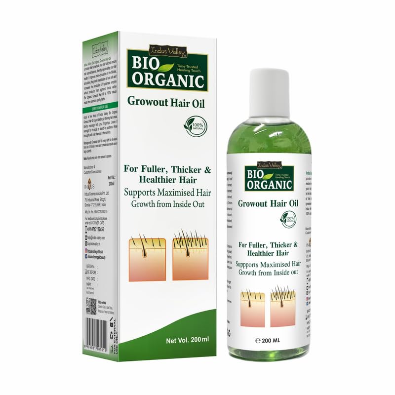 INDUS VALLEY Bio Organic Growout Hair Oil,- 200ml-image-22