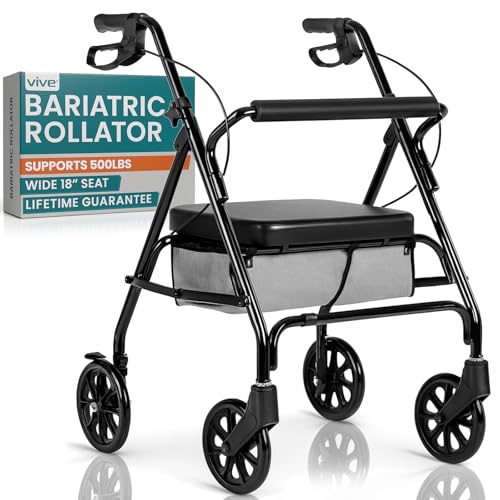 Vive Bariatric Rollator Walker for Seniors