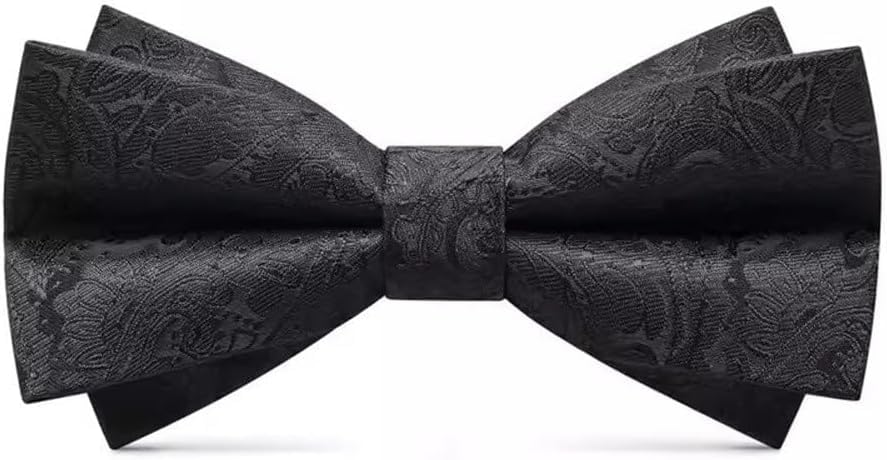 Papillon da Uomo Papillon da Completo Papillon Nero Papillon da Sposo per Festa, Stile 2,12x6 cm