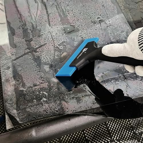 Image of RockRose Elite 8 inch Cast Aluminum Squeegee - Sturdy Long-Handle Anti-Slip Grip Precision Blade Change with Allen Wrench Professional Window Tint Application Tool
