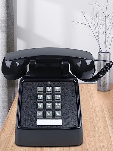 Teléfono de escritorio analógico clásico Single Line 2500 negro miniatura 2