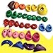 NEATATOU 32 PCS Rock Climbing Holds for Kids,Rock Climbing Wall Grips Climbing Rocks Wall Kit for Indoor and Outdoor Playground Play Set with Hardware