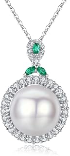 A Kiss of Emerald Classic 11mm Hybrid Cultured Freshwater Pearl Necklace