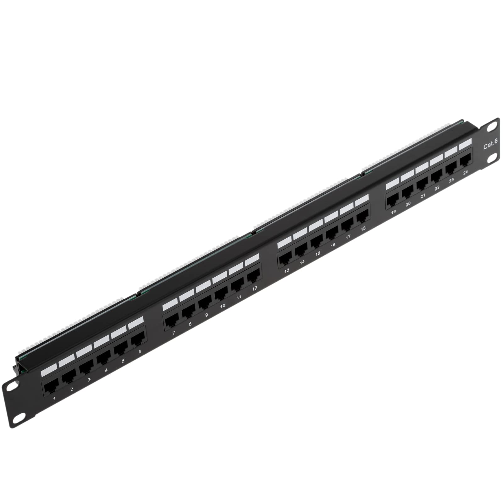 RackMatic - Patch panel 24 RJ45 Cat.6 UTP 1U nero