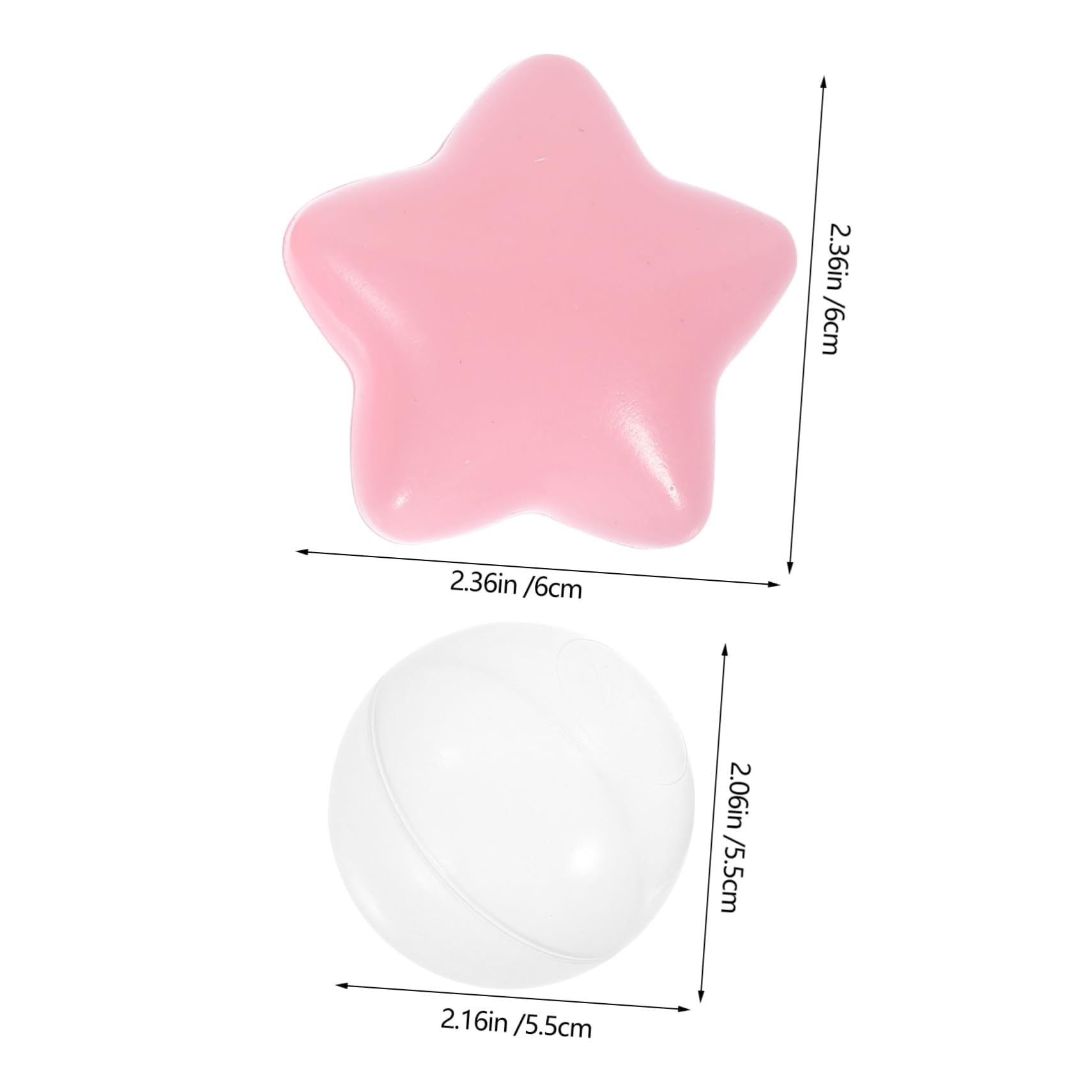 SUPVOX Ball Pit Stars 100pcs Round Plastic Pool Balls Soft and Safe for Boys and Girls