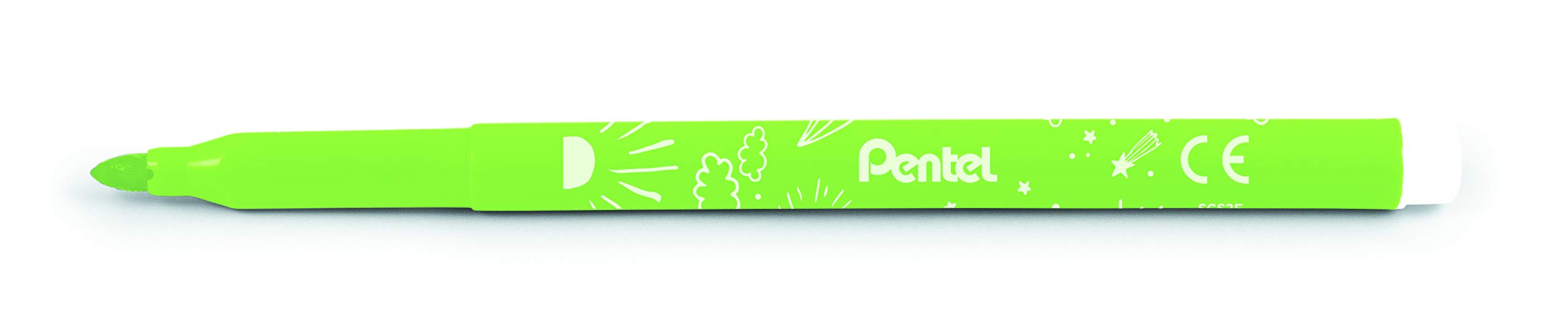 Pentel Arts SCS2E-18, Pennarelli da colorare punta media, confezione da 18 pezzi