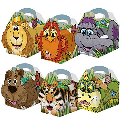 PARTYRama Jungle Party Box (Supplied in assorted designs) - Pack of 10