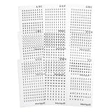 Moriquill 1281pcs Tiny A–Z Alphabet PET Stickers, 9 Sheets, 5mm Black Capitals - Pre-Cut Labels, Water-Resistant, 10mm Punch Margin for Scrapbook Pages, Journals, Planners, Gift Tags and Cards