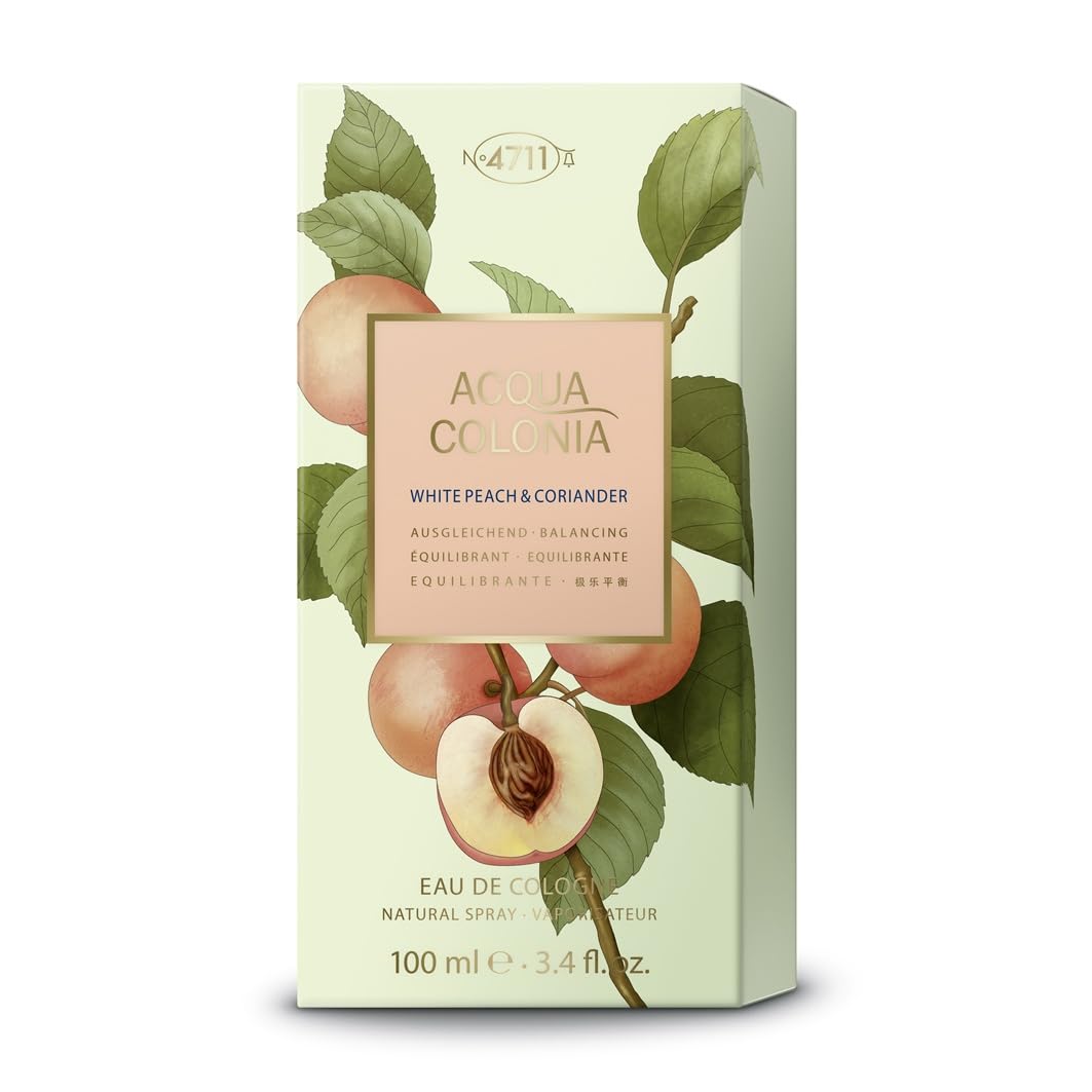 4711 Acqua Colonia® White Peach & Coriander | Eau de Cologne - ausgleichend - Wellness für die Sinne | 100ml Natural Spray