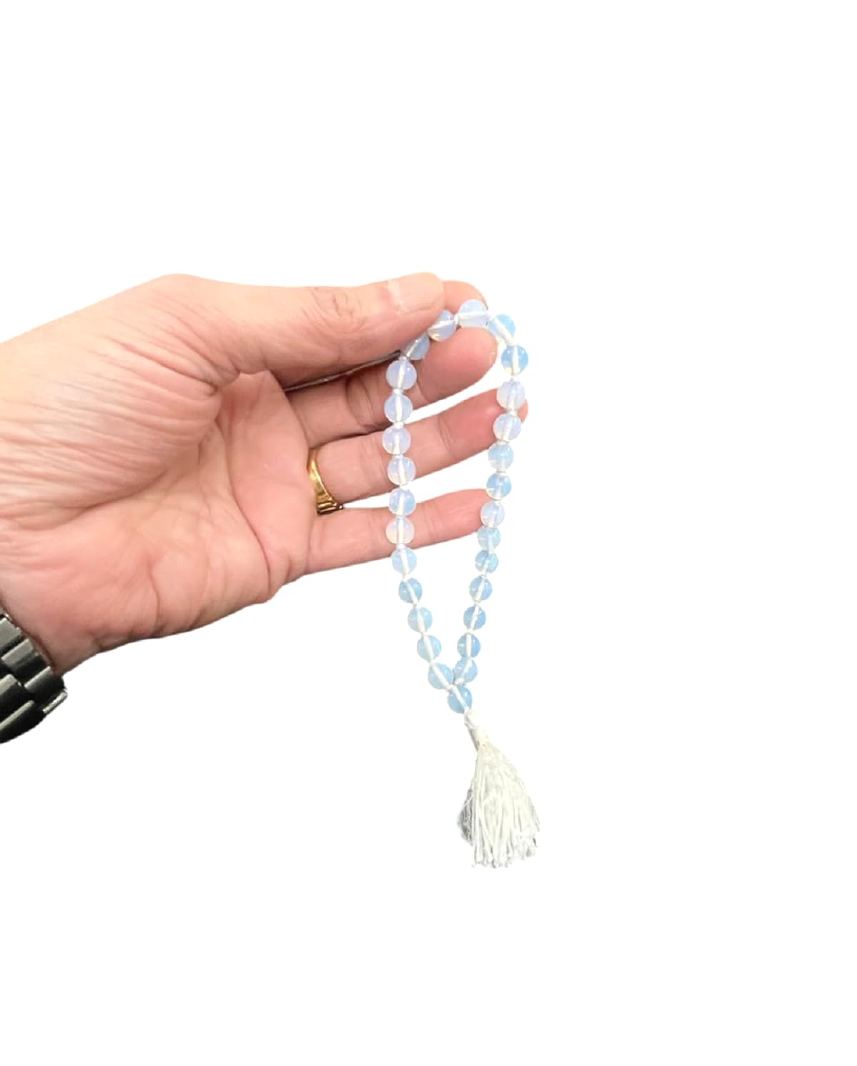 numeroastro Moonstone Round Beads Mala for Jaap (8 MM) (27 Beads) (1 Pc)-image-46