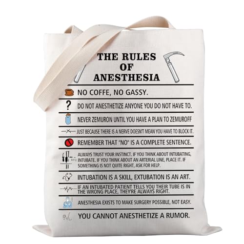 Bolso tote para anestesia PWHAOO - Regalo para técnicos en anestesia y anestesistas miniatura 1