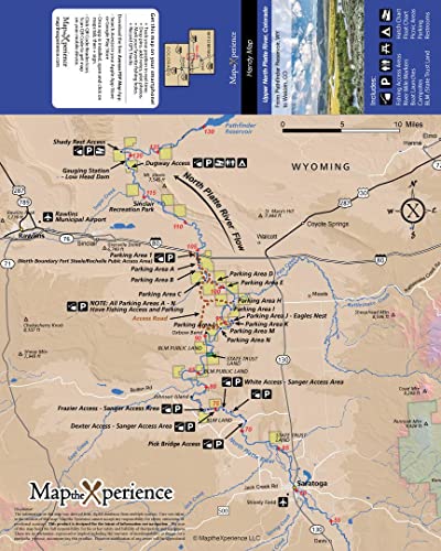 North Platte River, Wyoming Fishing Map