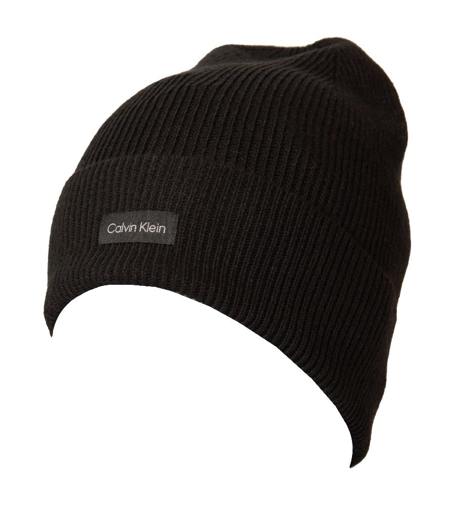 Calvin Klein Cappello CK Cuffia Berretto con Risvolto Articolo KK60K608519 Essential Knit Beanie