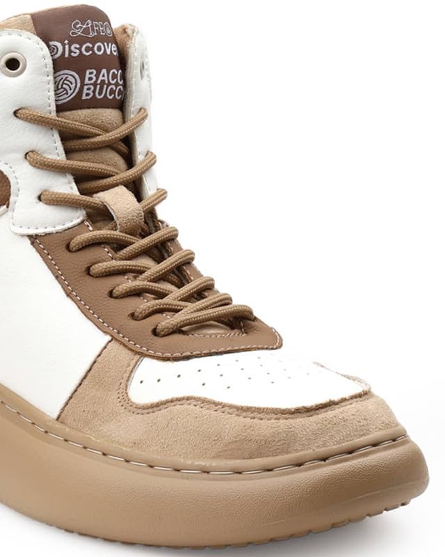 Image of Bacca Bucci x Discovery Noir Women's High-Top Sneakers - Premium Suede & PU Urban Adventure Shoes