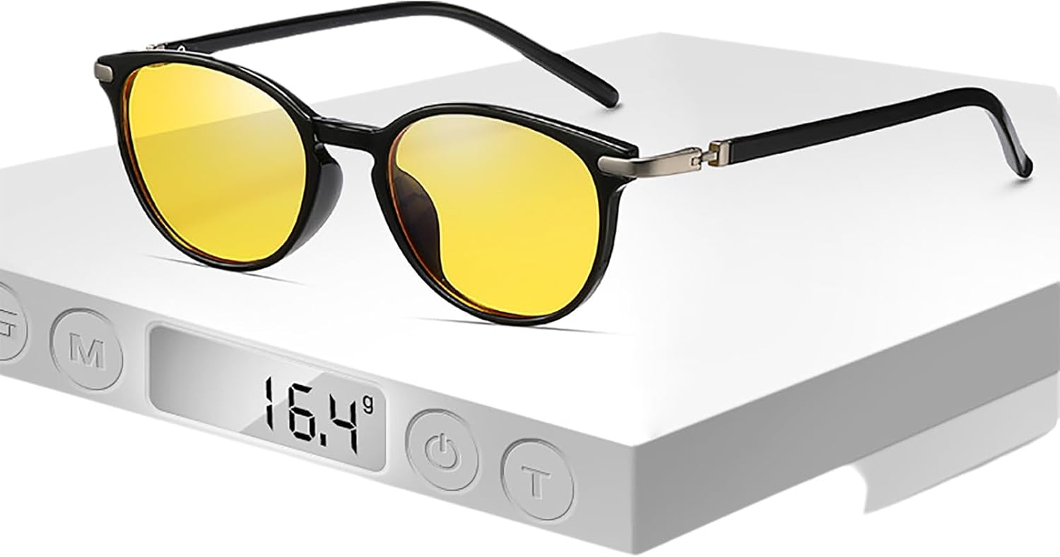 Vintage Round Blue Light Glasses for Women Men Round Polarized Glasses Anti Eyestrain & UV Protection - Image 7