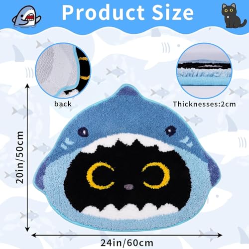 Image of AAZEEM Mat Rugs Non-Slip Abstract Bath Rugs Cute Mat Washable for Tube|Rectangular Door Mat for Home |Drawingroom |Easy Clean Indoor and Outdoor Floor Mat |Super Absorbent |Blue |16 inchx24 inch & 20 inchx32 inch |