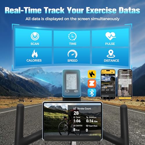Image of Magnetic Exercise Bike for Home with App & Fully-Enclosed Flywheel | Heavy-Duty, Quiet Indoor Upright Bike, 350LBS Weight Capacity, Comfortable Seat Cushion, Silent Belt Drive