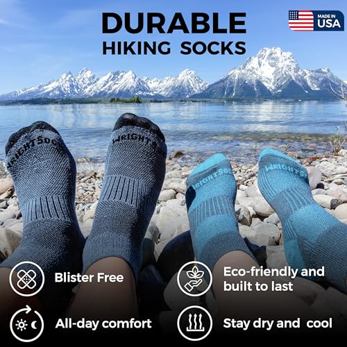 Wrightsock Explore Crew Hiking Socks for Men and Women – Cushioned, Eco-Friendly Anti Blister Socks - American Made3