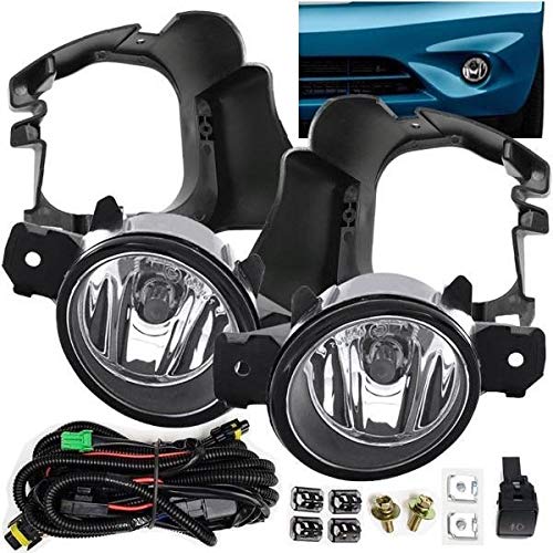 Uframe Compatible With 2014 2015 2016 Nissan Versa Note Hatchback Fog Light Set Kit W/ Bracket / Wiring / Switch / Bulbs (Not Fit 4-Dr Sedan) #TOP16