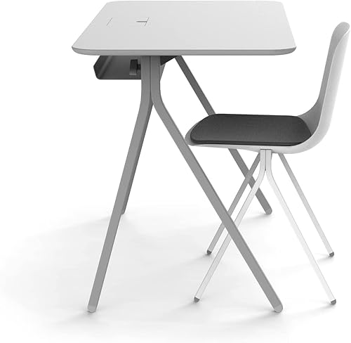 Miniatura 4 de Poppin Clave del Éxito - Gris claro, 48", el juego incluye 48" Key Desk, Key Chair con almohadilla de asiento, Archivador delgado de 3 cajones,