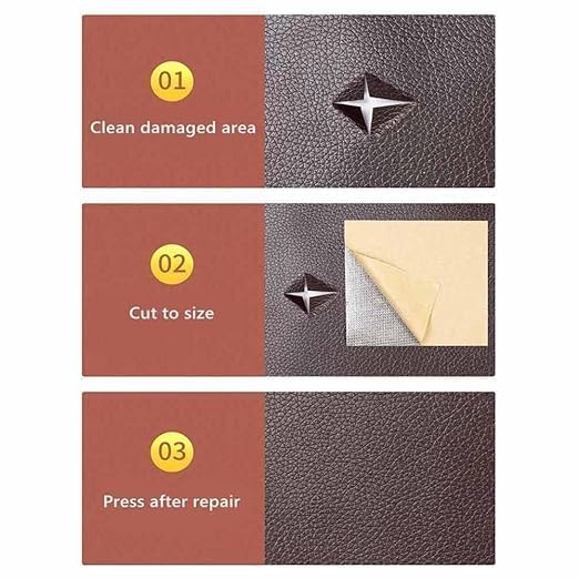 Koixurey Leather Repair Patch, Self Adhesive Faux Leather Repair Tape Kit for Sofa, Furniture, Handbags, Car Seats, Cabinets, Office Chair, Couch (1) (1) 2