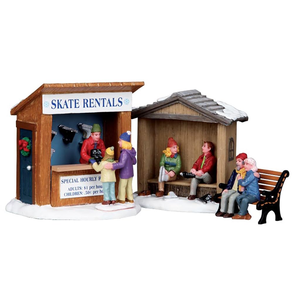 Lemax 03849 Christmas Village Accessory: Skate Rentals (set of 3)