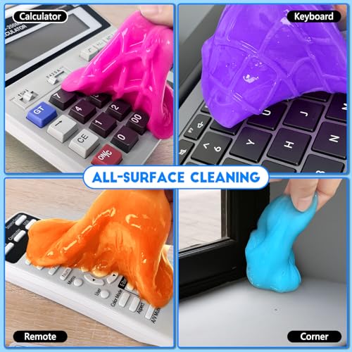 YOPINSAND Car Cleaning Gel, 4 Pack Car Cleaning Putty, Universal Auto Deatiling Tools, Reusable Interior Cleaner for Car Keyboard Air Vent, Car Slime Cleaner Dust Cleaning Gel