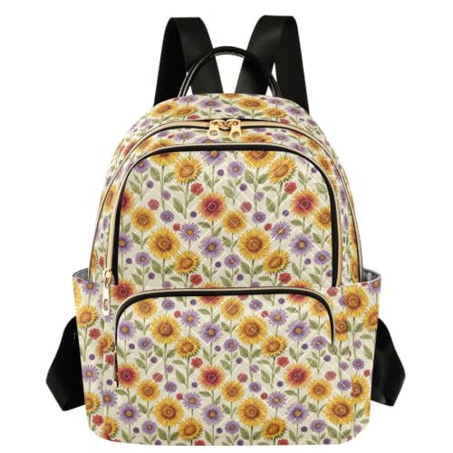 Mochila de moda para mujer con estampado animal elegante y multibolsillos talla S
