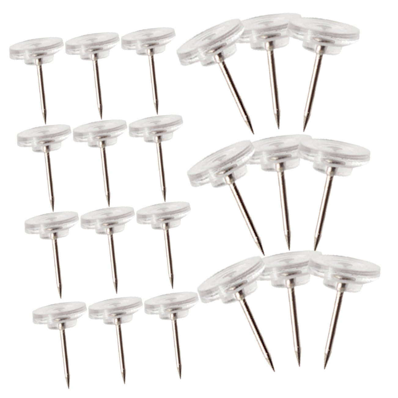 Tofficu 1000piezas Chinchetas Transparentes para Tablero De Anuncios Cajas Tacks Multiusos para Fijar Fotos Notas y Mapas Accesorios De Oficina Resistente y Duradero