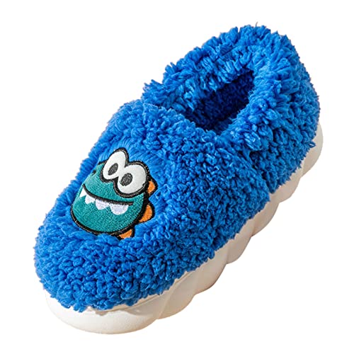 Générique Hommes Pantoufles Automne et Hiver Mode Confortable et Dessin animé Dinosaure Couleur Unie Fond épais antidérapant Talons Hommes Bout Chaussures Femme Hiver Douce Accueil Slippers