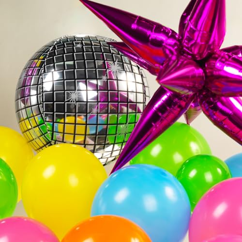 80S Music Theme Balloon Garland arch kit 160pcs with guitar disco ball musical note mylar balloon for back to 80s 90s disco Birthday party graduation prom 2025 grad decorations - Image 6