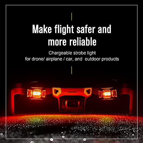 RIGINADO Mavic 3 Zubehör Drohnen-Blitzlichter, FAA Antikollisionsbeleuchtung Drohnenlichter für Nacht 4 Farben 3 Modi, 3 km sichtbar, passend für DJI Mavic Mini Air Pro, Phantom, Inspire, Matrice Cover