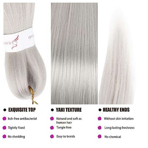 Pre-stretched Braiding Hair Professional Easy Crochet Braid Hair 26 Inch 8 Packs Hot Water Setting Soft Synthetic Braiding Hair Extension for Twist Senegalese Crochet Hair (26 inch - Image 3