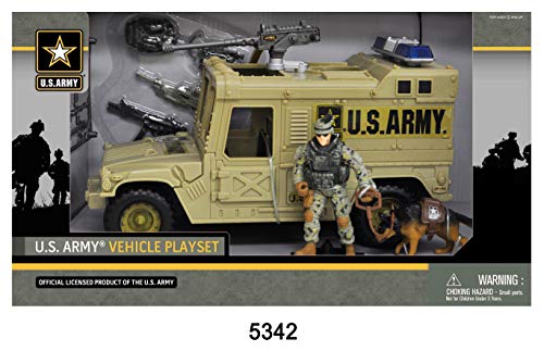 United States Army Power Vehicle Playset with K-9