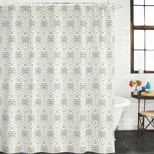 Jacciiper Stall Shower Curtains 36" x 72", Palm Trees Washable