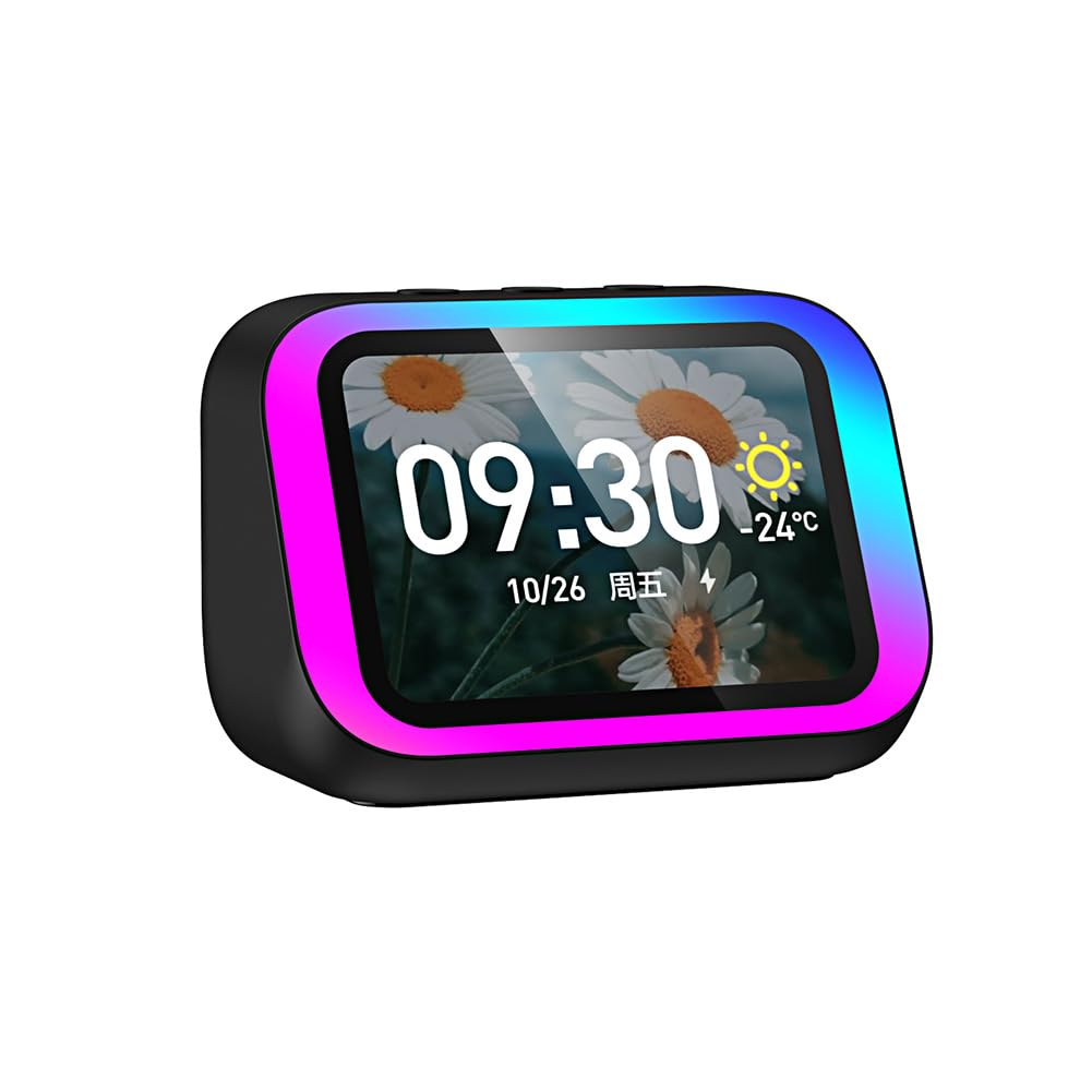 Inteligente con Asistente de Voz y Alarma de Luz RGB para Casa y Dormitorio Bluetooth Portátil