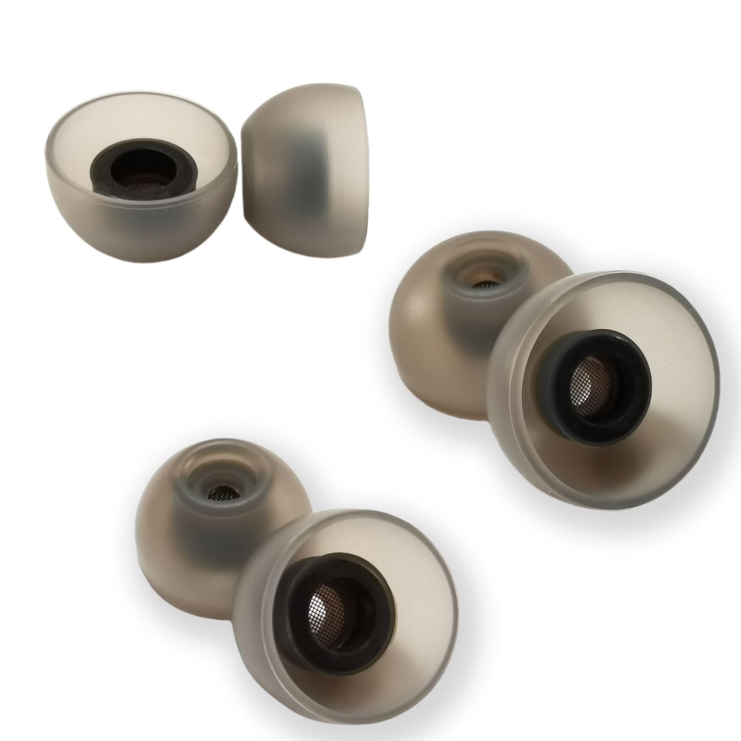 Extra Small (XS) Ear Tips/Earbuds Tips with Filter Screen - 3-Size Kit for Small Ear Canals, 4.0-6.0mm Universal Fit, Black