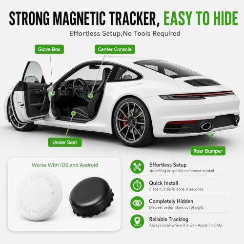 Image of 2PCS Undetectable GPS Tracker for Vehicles,Tracking Devices for Cars Hidden | Real-Time Tracking for Cars,Hidden Car Tracker Device(Work with iOS and Android),No Monthly Fee No Sim Card,for Cars,Kids,Pet