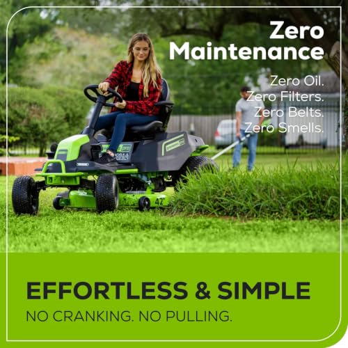 Image of 60V 42 inch Cordless Battery CrossoverT Riding Lawn Mower, (6) 8.0 Ah Batteries and 600W Wall Charger