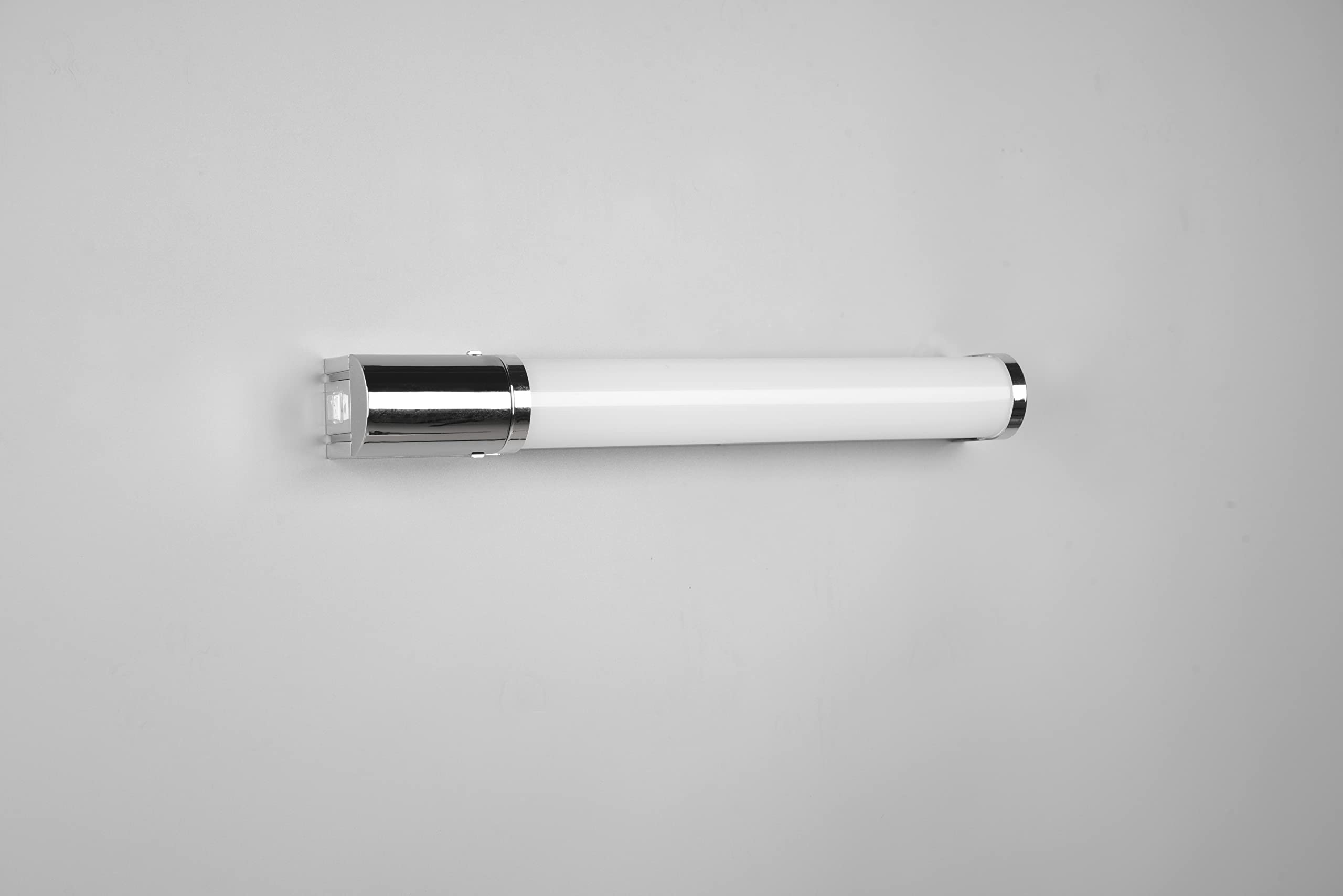 Trio Leuchten Lampada da parete a LED Piera 284074206, in plastica cromata, con LED da 8 Watt, interruttore, presa elettrica
