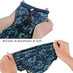 Cat Surgery Recovery Suit Cat Onesie for Cats After Surgery for Surgical Abdominal Wound Or Skin Diseases E-Collar Alternative Wear Neutering Bodysuit Wear (Dark-Blue-S) - Image 3