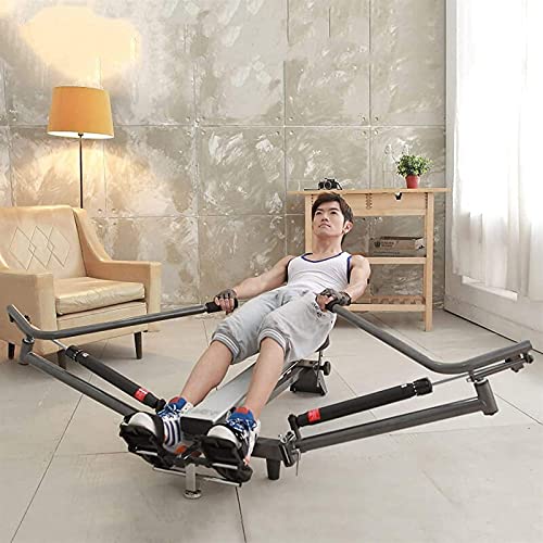 Image of Equipment Home Gym Folding Rowing Machine Indoor Exercise Equipment Realistic Boating Feeling 8-Level Manual Resistance Control for Home Gym