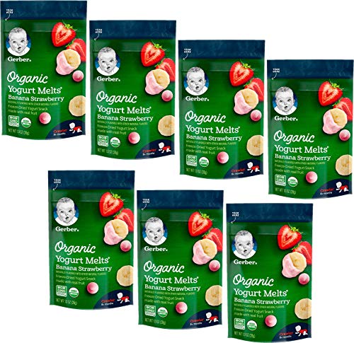 gerber organic yogurt melts banana strawberry