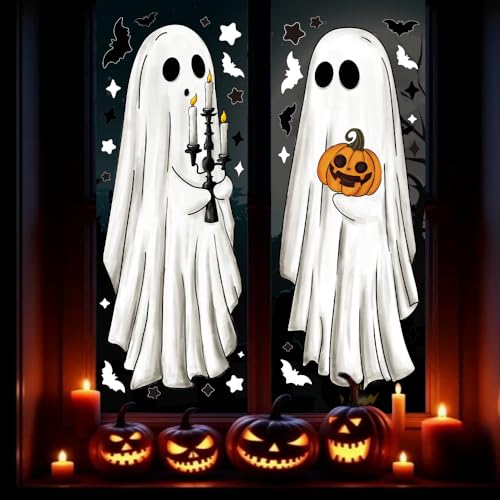 Heirloom Haven 3 Sheets Halloween Large Ghosts Window Clings Decoration - image 4