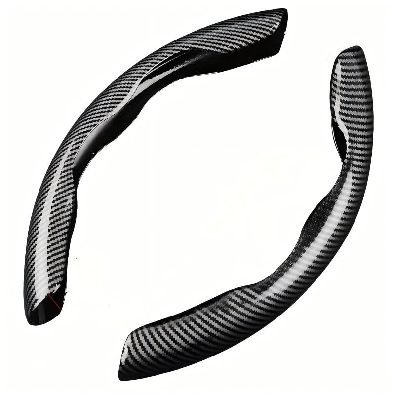 Universal ABS Carbon Fiber Texture Steering Wheel Grip Cover for All Car Models Safe Non-Slip Car Interior Accessory Long Lasting Print Comfortable Grip Steering Wheel Protector