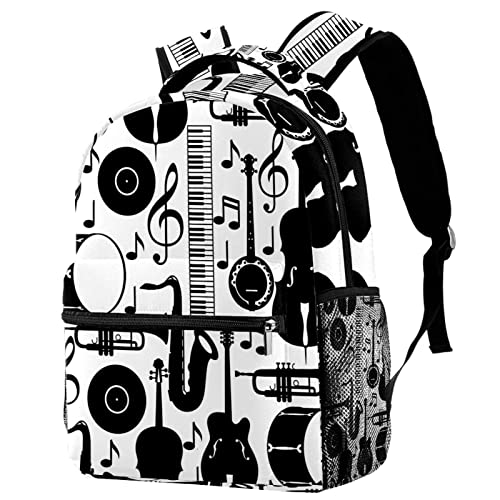 Sac à dos motif guitare pour l'école et les cours de musique des garçons et filles