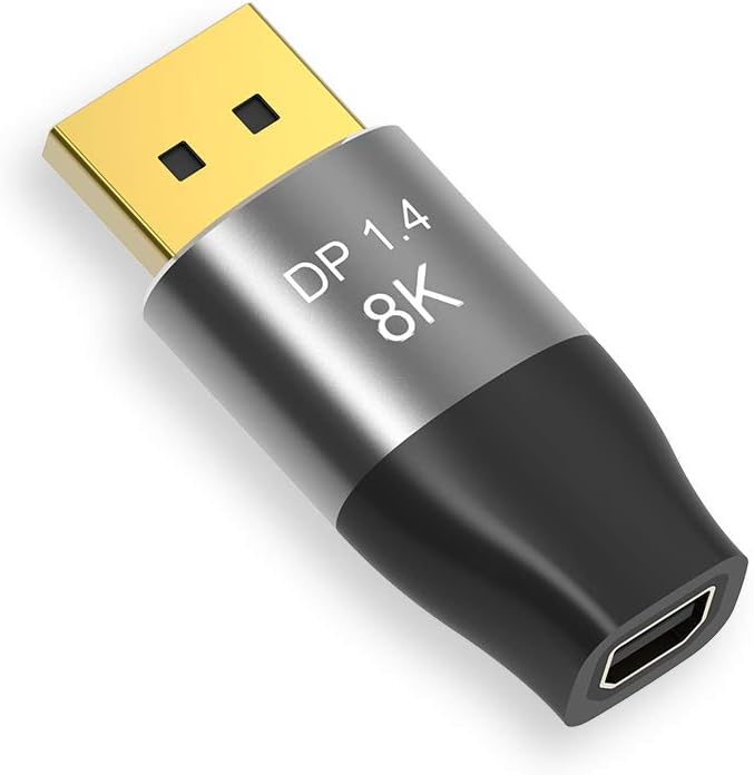 CABLEDECONN Mini DP to DisplayPort 8K/4K Cable - 5cm, Bi-Directional, 8K@60Hz, 4K@144Hz