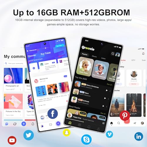 Image of S25 Ultra 5G Unlocked Smartphone,12GB+512GB Fully Cell Phone for Android 14, 6.99 inch Unlocked Cell Phone, 7000mAh, 68MP+108MP Dual Camera /Dual SIM /Fingerprint Lock /Face (White)